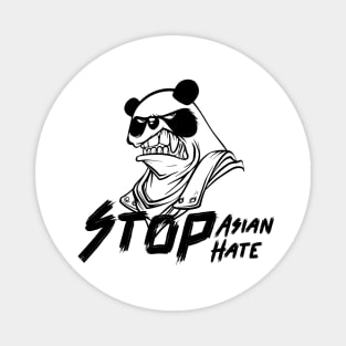 quote: stop asian hate message. Protest symbol. Magnet